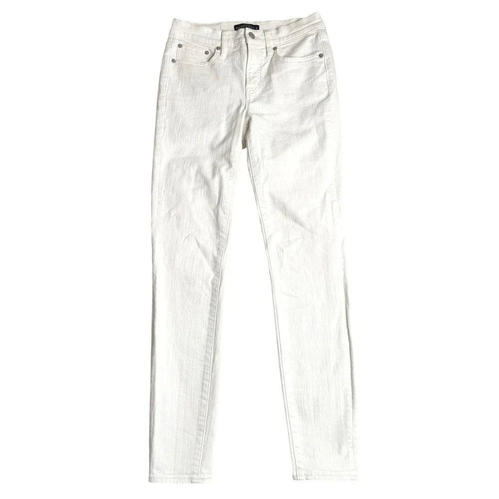 J.Crew Mercantile‎ Skinny Stretch Jeans White Denim Pants Women's 26x30
